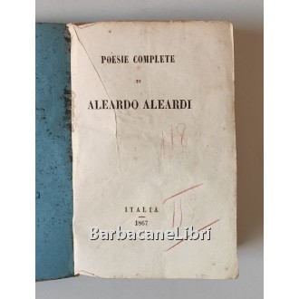 Aleardi Aleardo, Poesie complete, 1867
