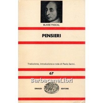 Pascal Blaise, Pensieri, Einaudi, 1967