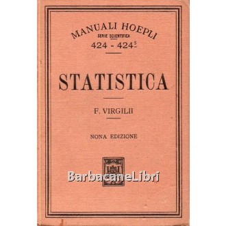 Virgilii Filippo, Statistica, Hoepli, 1923