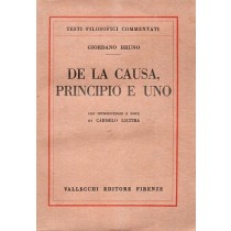 Bruno Giordano, De la causa, principio e uno, Vallecchi, 1925