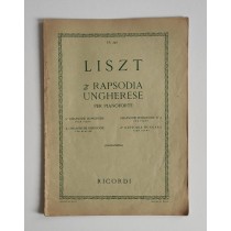Liszt Franz, Rapsodia ungherese n. 2 per pianoforte, Ricordi, 1951