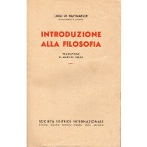 Raeymaeker de Luigi, Introduzione alla filosofia, Società Editrice Internazionale, 1949