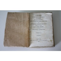 Loukianou / Luciani / Luciano di Samosata, Ta szomena kai pheromena / Quae extant et quae feruntur, ad optimorum librorum lectiones, Carolus Tauchnitius, 1847