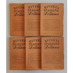 D'Amico Silvio (direttore responsabile), Rivista italiana del dramma (annata completa 1937), Arti Grafiche Aldo Chicca, 1937
